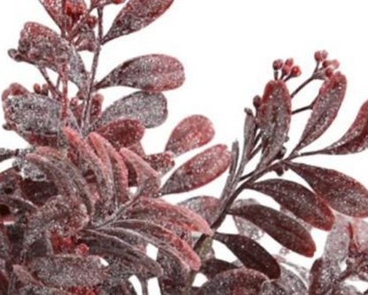 14" Burgundy Spice Leaf Bush X7