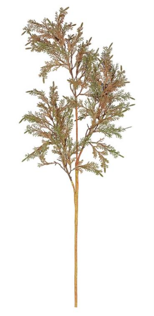 40in Rust Green Cedar Fern Spray - Premium Greenery for Wreaths and Home Decor Vickerman
