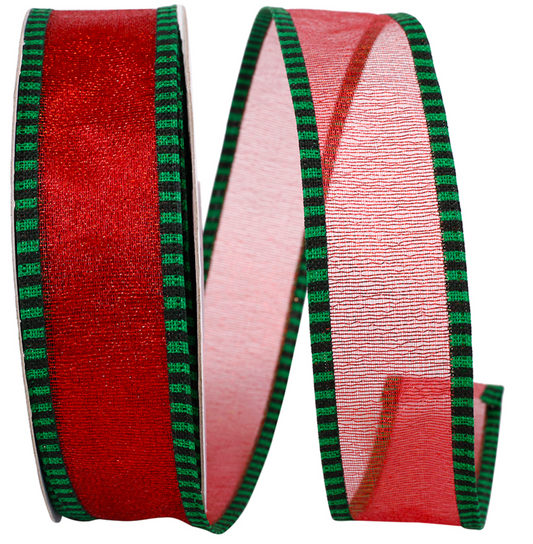 20ydx1.5in Glimmer RED w/GREEN Ticking Reliant