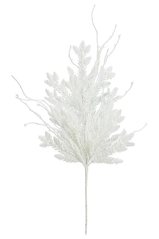 30in Flocked Cedar Spray - Premium Greenery for Wreaths, Arrangements and Home Decor Select Artificial