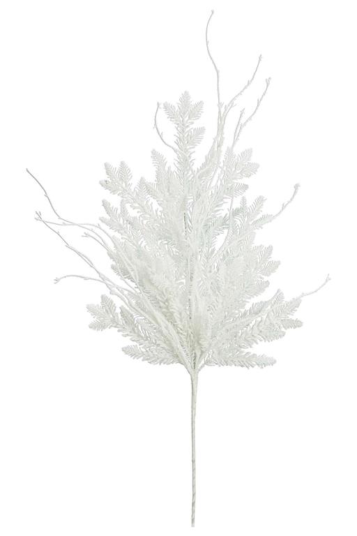 30in Flocked Cedar Spray - Premium Greenery for Wreaths, Arrangements and Home Decor Select Artificial