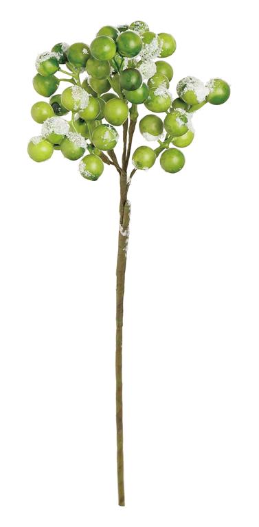 16in Snow Green Berry Cluster - Premium Greenery for Wreaths and Home Decor Select Artificial