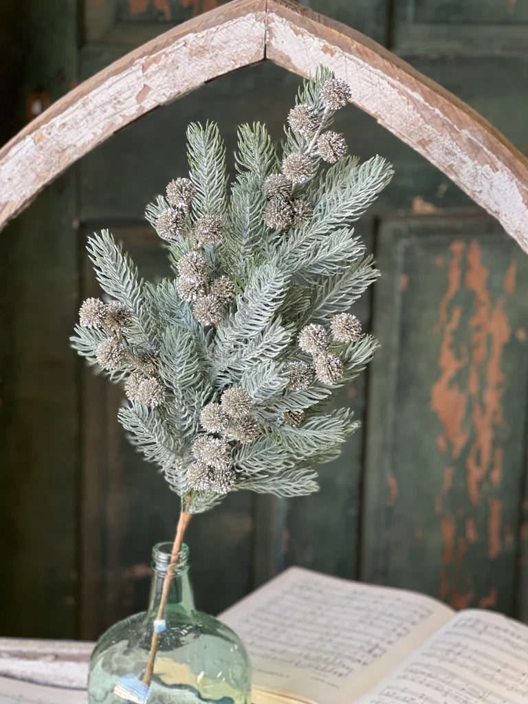 29in Midwinter Fir W/Glitter Berries Lancaster and Vintage