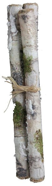 11.75in Iced Birch Logs x3