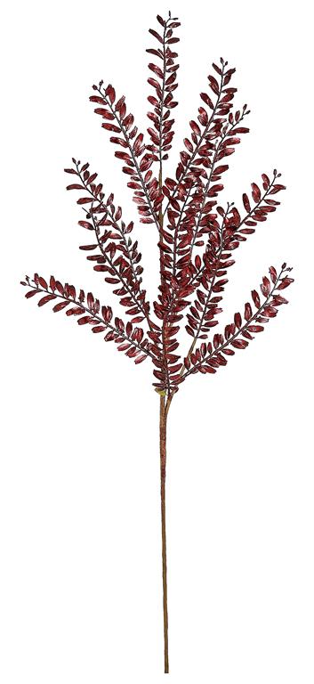 30in Metallic Burgundy Mini Leaf - Premium Greenery for Wreaths, Arrangements and Home Decor