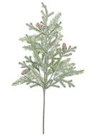 28in Frosted Hemlock Pine w/Cones