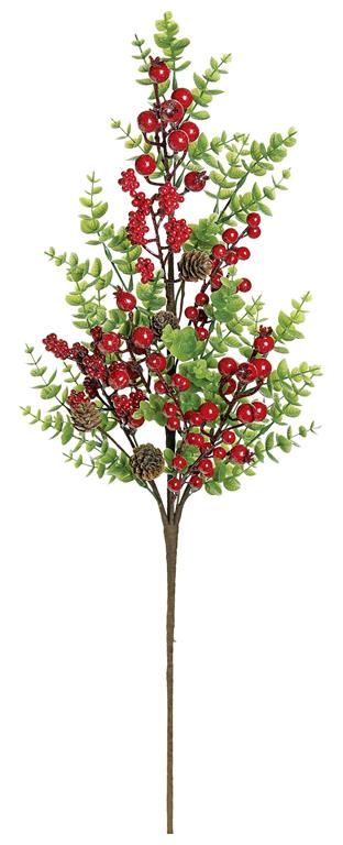 28in Mix Berry Boxwood Pinecone - Premium Greenery for Wreaths and Home Decor Select Artificial
