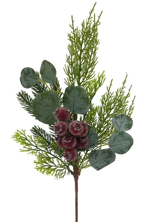 21in Mix Pine, Berry, Leaves - Premium Greenery for Wreaths and Home Decor Select Artificial