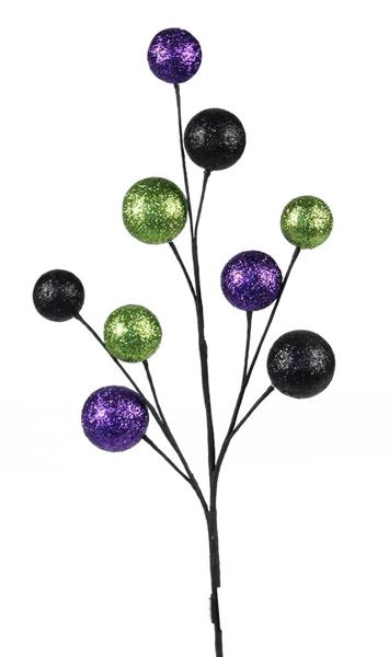 21in Glitter Ball Spray BL/PU/GR Halloween Craig Bachman