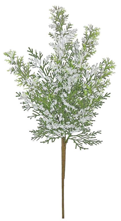 22in Snow Cedar Spray - Premium Greenery for Wreaths, Arrangements and Home Decor Select Artificial