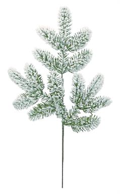 PAIR of 21in Snowy Noble Fir GREEN/WHITE