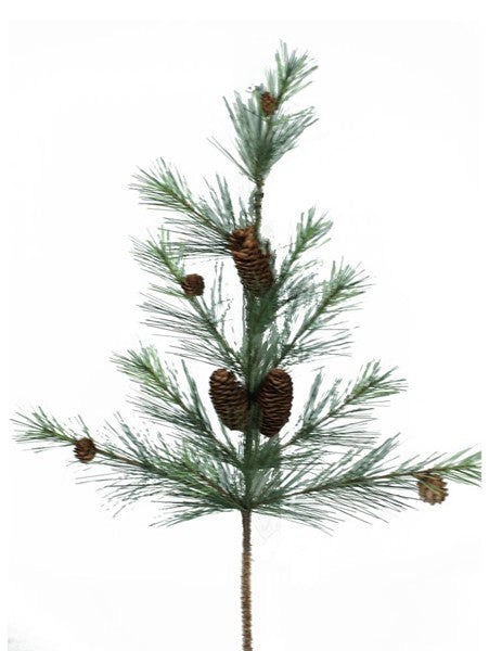 32in Two-Tone Pine with Cones