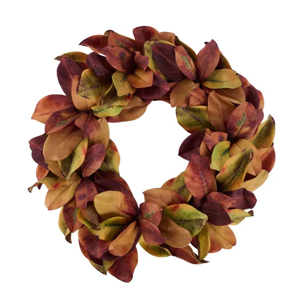 28in Fall Magnolia Leaf Wreath Base - Premium Wreath Base for Home Decor