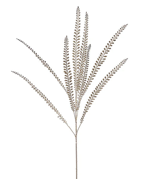 34in Gold Glitter Button Fern - Premium Greenery for Wreaths, Arrangements and Home Decor Craig Bachman