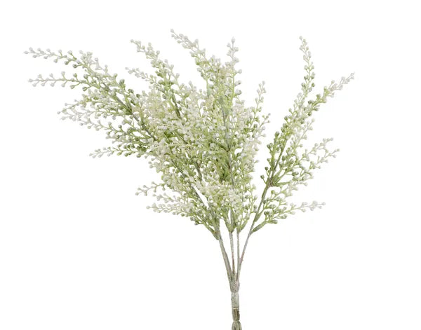 17in White / Green Eucalyptus Bud Bush x7 adb