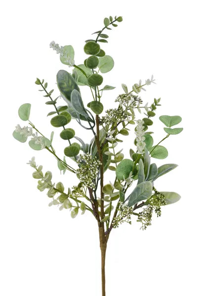 27in Green/Cream Lamb Ear / Eucalyptus / Berry Spray