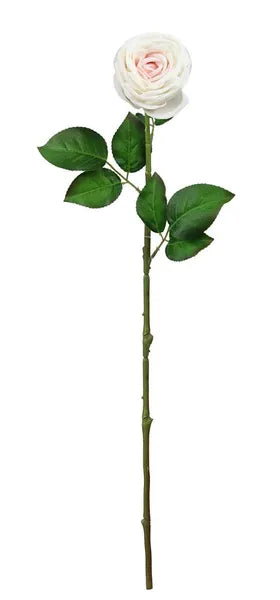 28in Real Touch Cabbage Rose CREAM/PINK