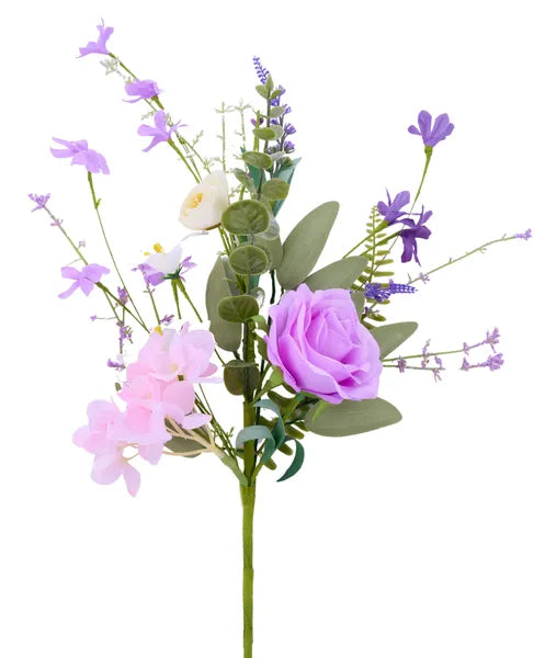 19in Lavender/Pink Rose/Hydrangea