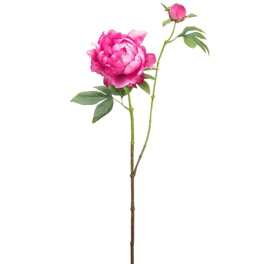 25in Hot Pink Peony - Premium Florals for Wreaths and Home Decor