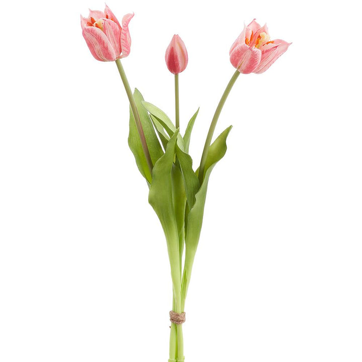 19in Pink Real Touch Parrot Tulip Bouquet