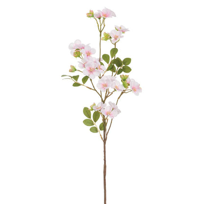 28in Pink Quince Blossom Spray