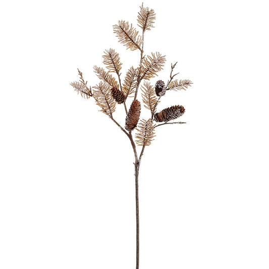 24in Beaded Snow Pine Spray - Premium Greenery for Wreaths, Arrangements and Home Decor Allstate