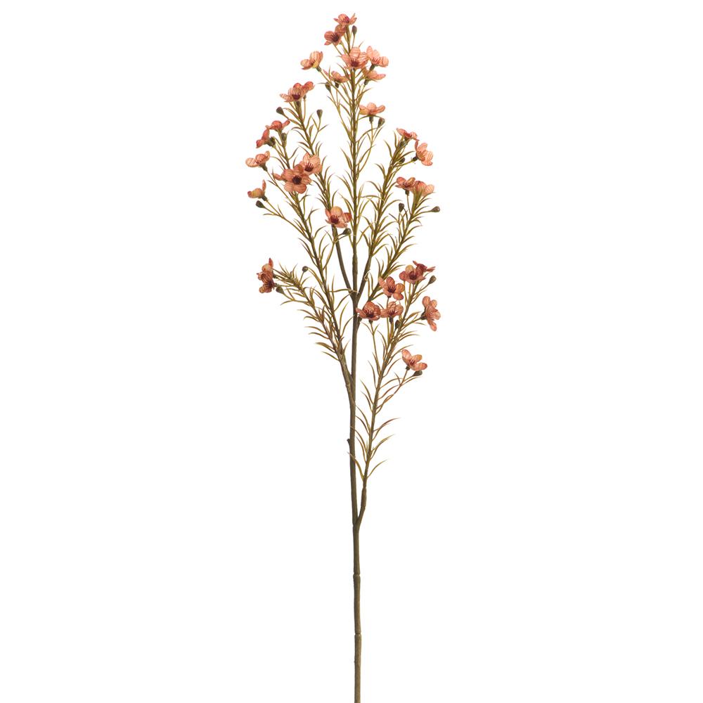 23in Salmon Waxflower - Premium Floral for Wreaths and Home Decor