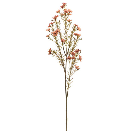 23in Salmon Waxflower - Premium Floral for Wreaths and Home Decor