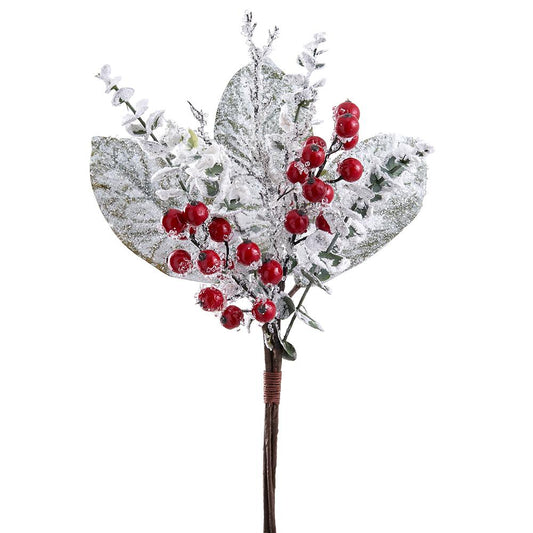 18in Magnolia and Berry Bouquet - Premium Greenery for Wreaths, Arrangements and Home Decor Allstate