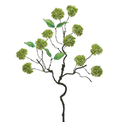 33in Green Snowball on Twigs