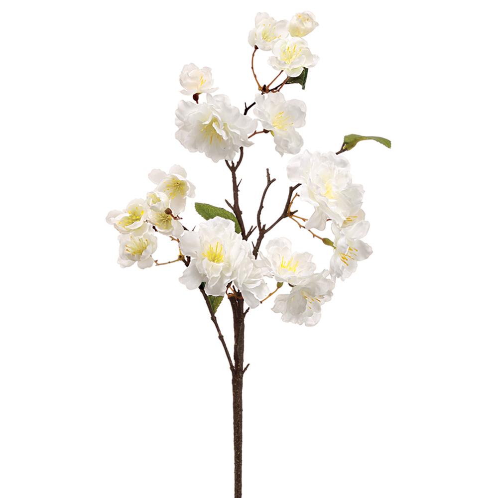 18in White Cherry Blossom Branch