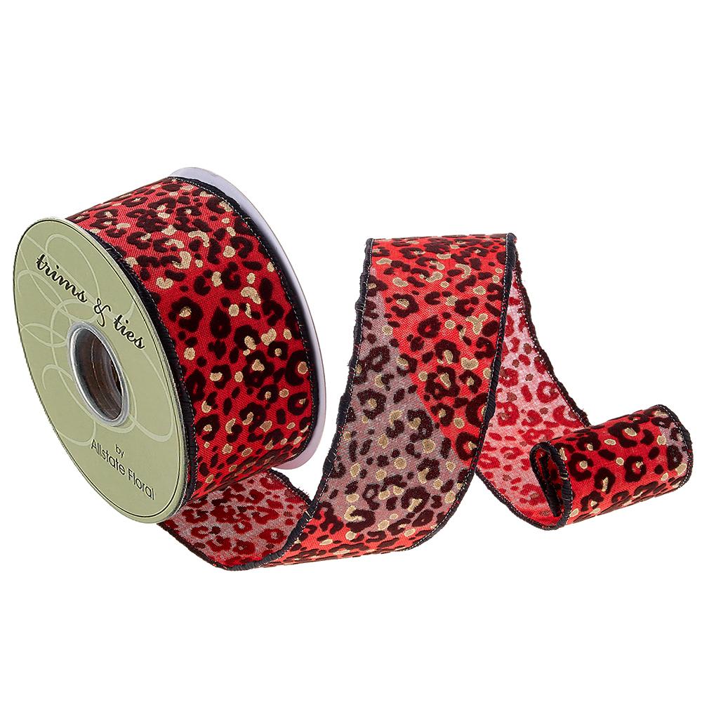 2.5inx10yd Animal Print BURG