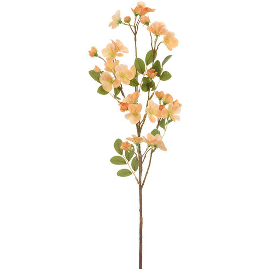 28in Peach Quince Blossom Spray