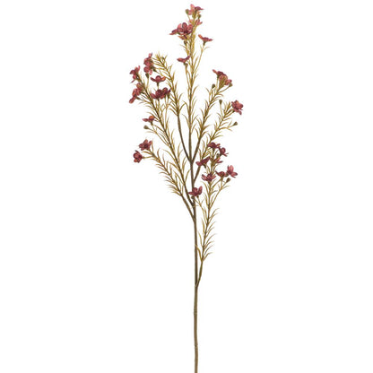 23in Burgundy Waxflower - Premium Floral for Wreaths and Home Decor