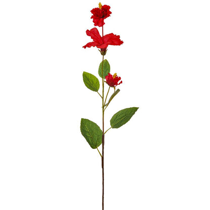 36in Red Hibiscus Spray - Premium Floral for Wreaths and Home Decor