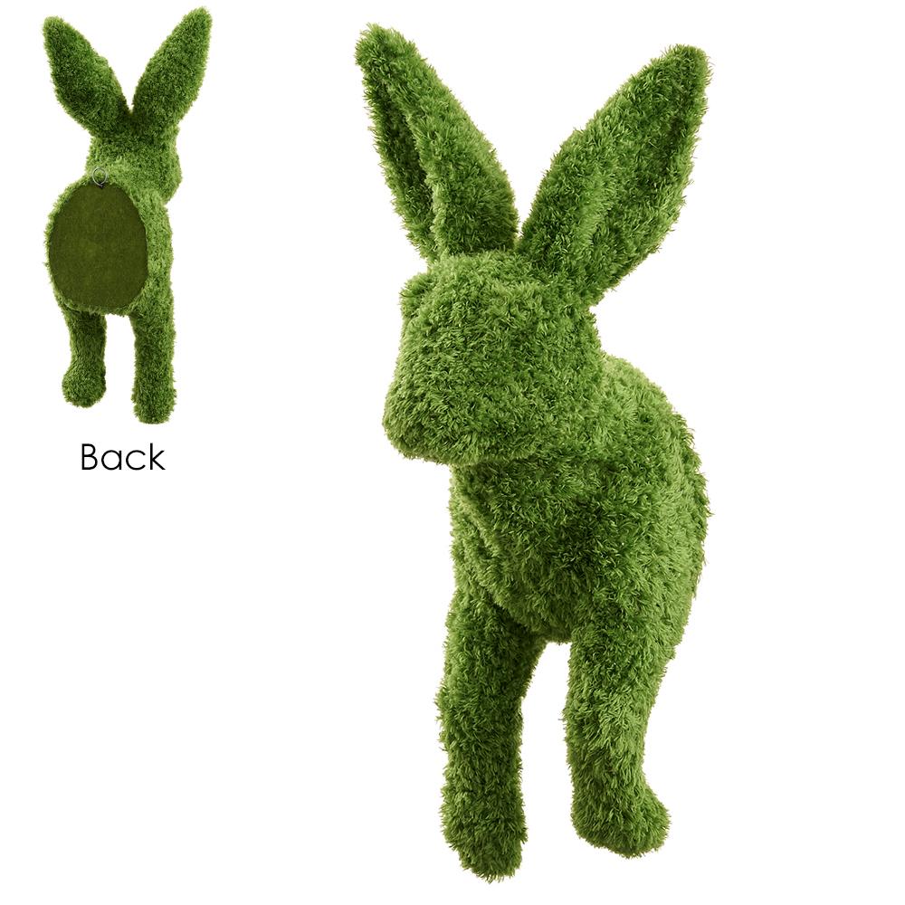 18in Furry Moss Bunny Wall Decor