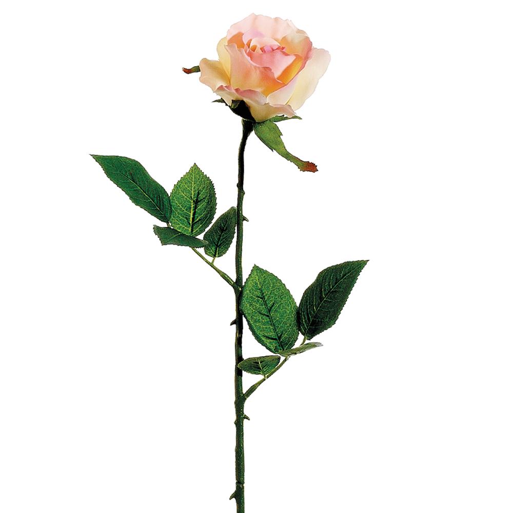 26in Half Open Pink Rose - Premium Floral for Wreath and Arrangement