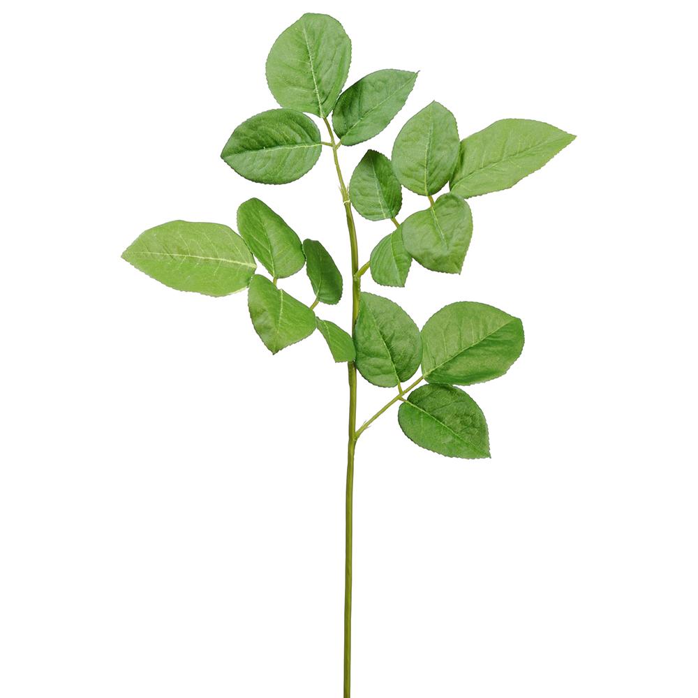 19in Rose Leaf Stem - Premium greenery for wreaths and home decor
