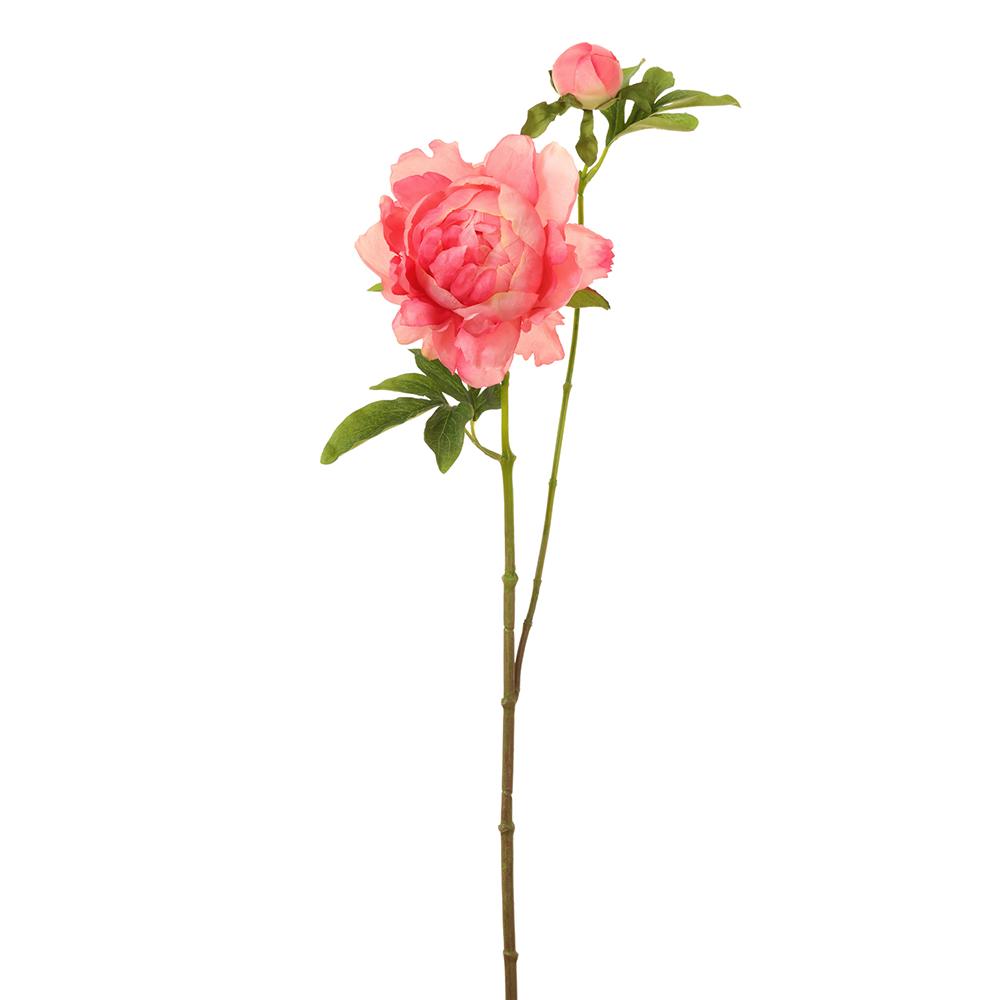25in Coral Peony - Premium Florals for Wreaths and Home Decor
