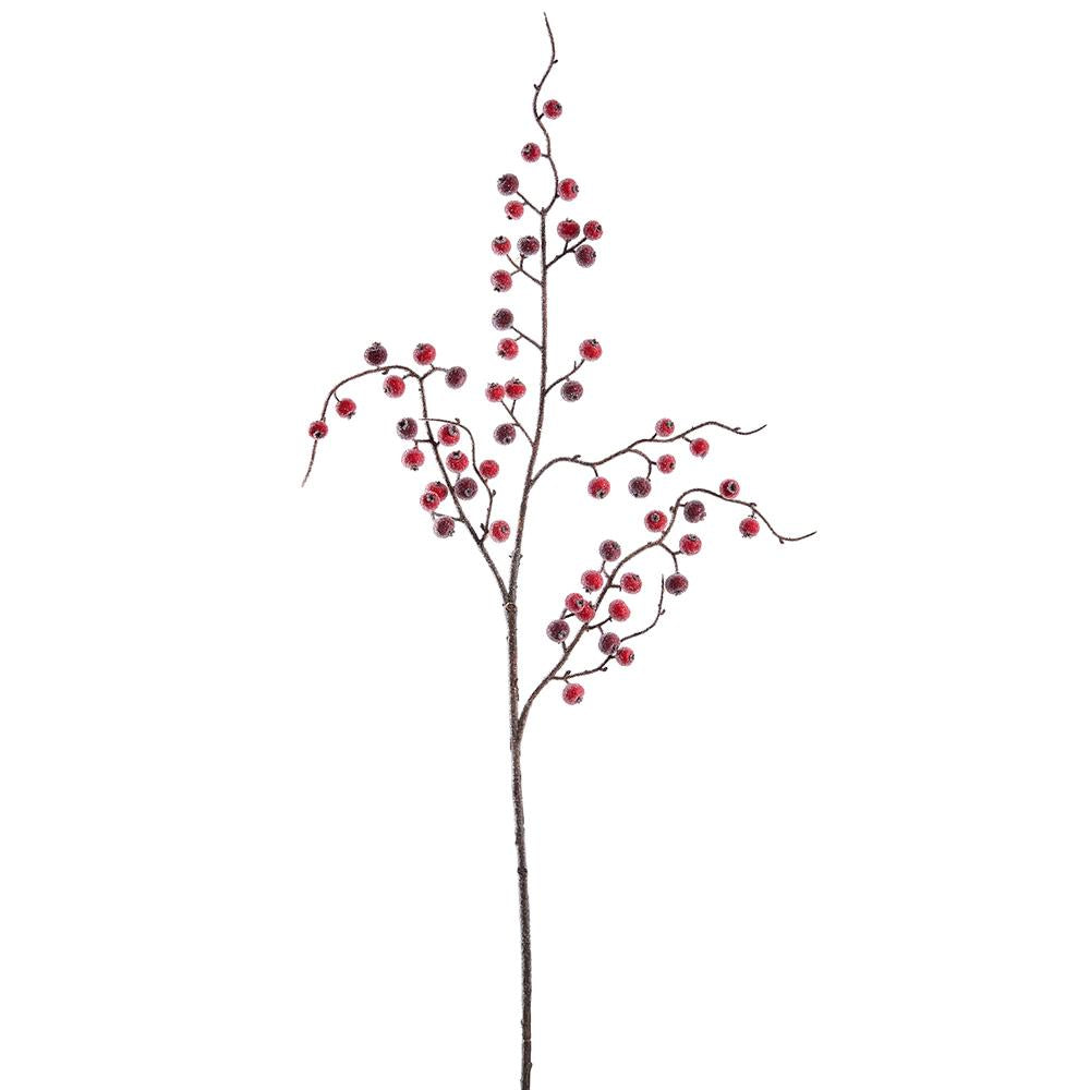 29in Iced Hanging Berry RED