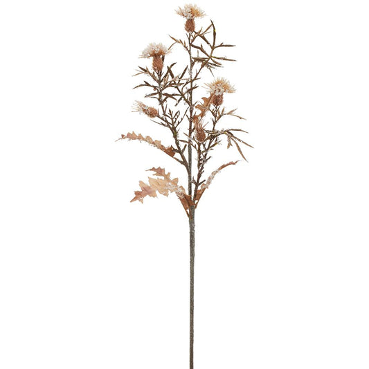 28in Beaded Snowed Thistle Spray - Premium Greenery for Wreaths, Arrangements and Home Decor Brian Lane Designs