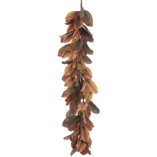 6ft Brown Green Magnolia Garland - Premium Greenery for Wreaths, Arrangements and Home Decor Allstate