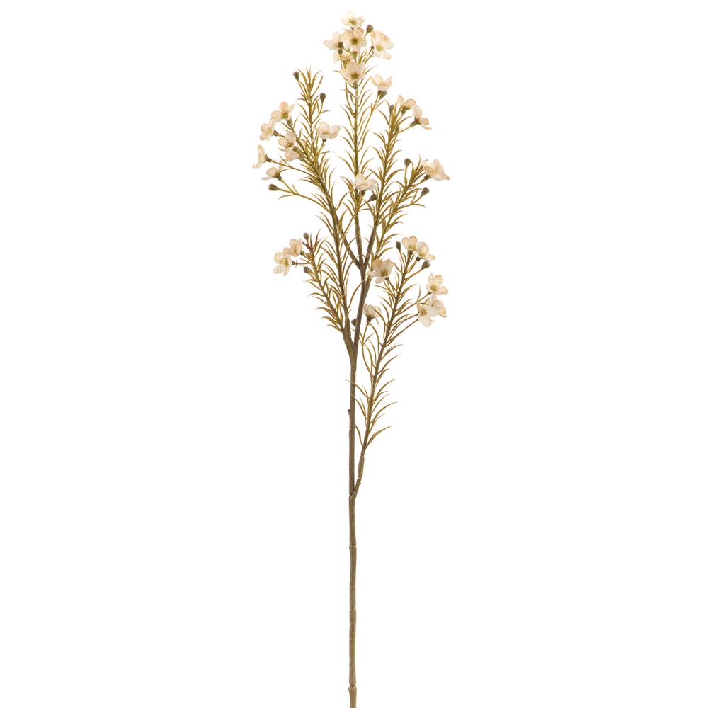 23in Beige Waxflower - Premium Floral for Wreaths and Home Decor