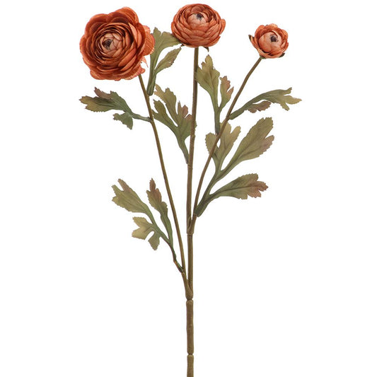 19in Dusty Mauve Ranunculus x3 - Premium Floral for Wreaths and Home Decor xyz