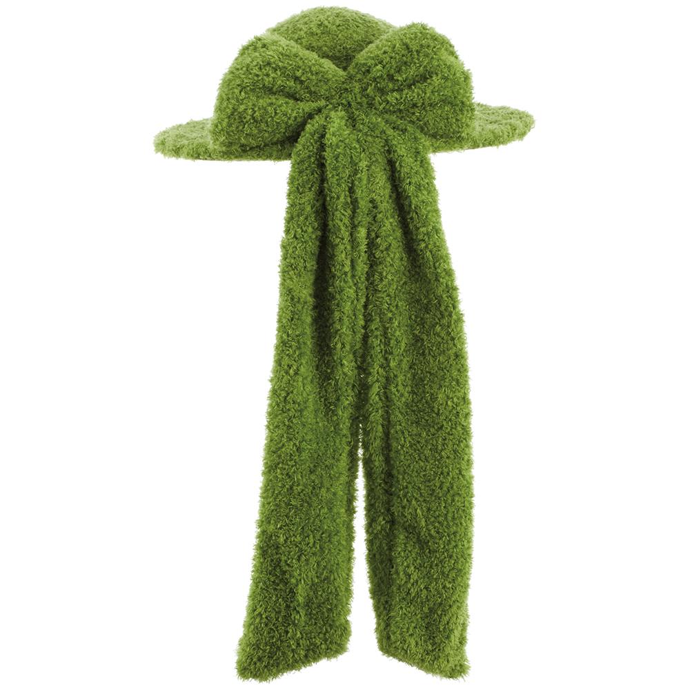 22inx14in Furry Moss Green Hat