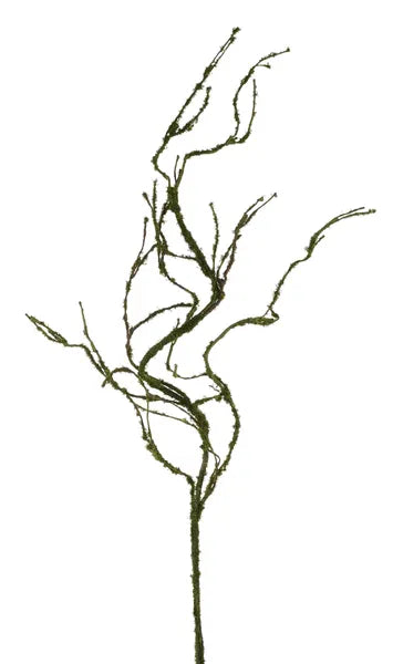 37in Mossy Wild Twig Branch - Premium Greenery for Wreaths and Home Decor