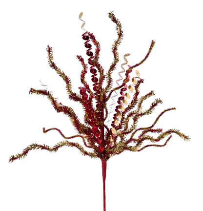 21in Sequin Tensil Bush RED/GOLD Craig Bachman
