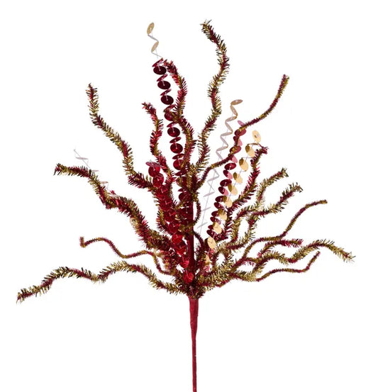 21in Sequin Tensil Bush RED/GOLD Craig Bachman