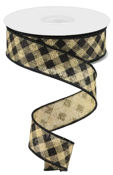 1.5inx10yd Diagonal Check Faux Burlap Craig Bachman