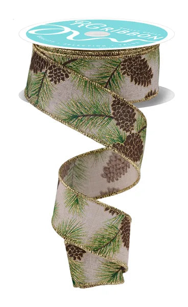 1.5inx10yd Pinecone Branches